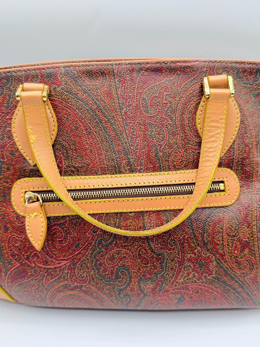 Etro Milano Paisley Coated Canvas Tote 👜 - Picture 7 of 17
